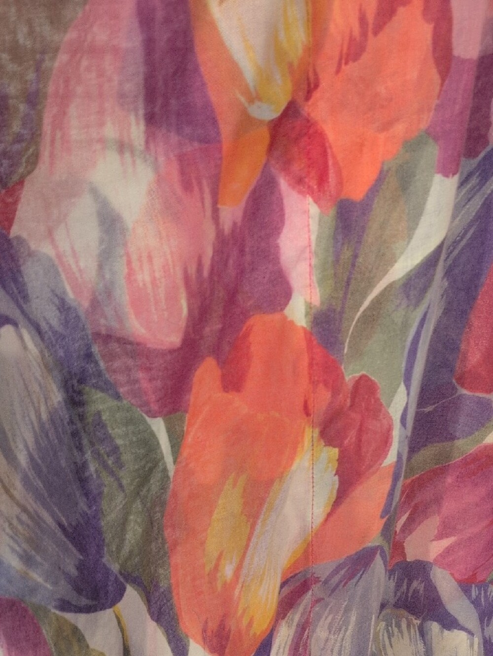 Vintage Ruth Norman New York Watercolor Tulip Kaftan - Picture 7 of 9
